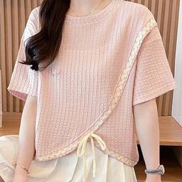 StyleCast x Revolte Self Design Embroidered Drop-Shoulder Sleeves Relaxed Fit T-shirt-picture-49