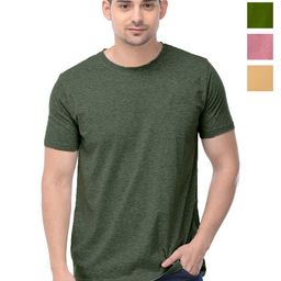 COLOR CAPITAL Unisex Pack Of 4 Solid Round Neck Cotton T-shirts-image-76