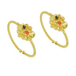 Missmister Kids Brass Gold-Plated Kada Bracelet-picture-32