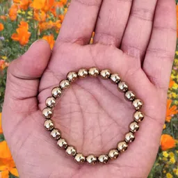 Apnisanskriti Unisex Golden Pyrite Stone Bracelet-image-97