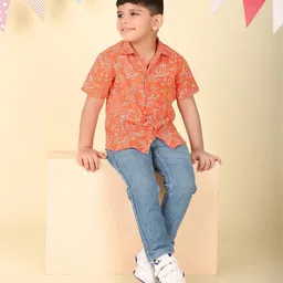 Fabindia Boys Opaque Printed Casual Shirt-image-18
