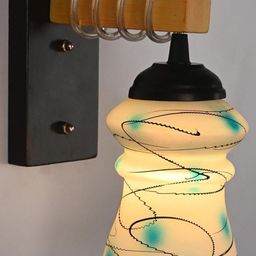 SOMIL Blue Glass Cylinder Printed Wall Lamps-image-89