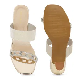 Flat n Heels Block Pumps with Bows image 3