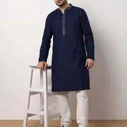 Ethnicity Men Woven Design Printed Festive Straight Kurta-picture-18