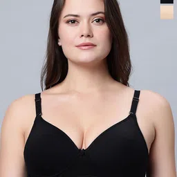 In Care Pack Of 2 Pure Cotton Full Coverage Heavily Padded Push-Up Bra-picture-18