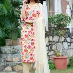 SZN Women Floral Printed Kurta with Trousers & Dupatta-47