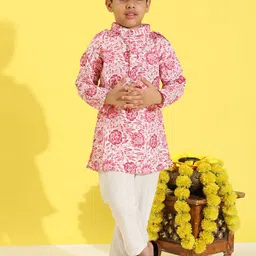 Cutiekins Boys Floral Printed Kurta with Pyjama-34