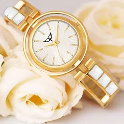 WHITE BIRD Women Brass Dial & Bracelet Style Straps Analogue Watch H-5089 Gold-picture-38