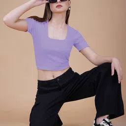 Lagashi Women Square Neck Cotton CropTop-picture-48