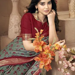Rekha Maniyar Floral Pure Silk Saree-image-84