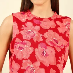 Anouk Rustic Women Floral Printed Round Neck Crop Top image 2
