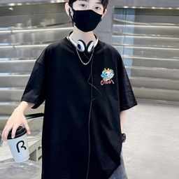 Xsole Boys Graphic Printed Round Neck Cotton Oversized T-shirt-picture-14