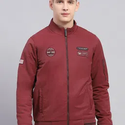 Monte Carlo Men Mock Collar Graphic Printed Casual Bomber Jacket-picture-43