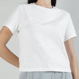 Ted Baker Women Embroidered Slim Fit Cotton T-shirt-image-14