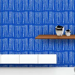 ArtzFolio Printed UV-Resistant Anti-Bacterial Abstract Indigo Tie Dye Batik Peel & Stick Wallpaper-image-92