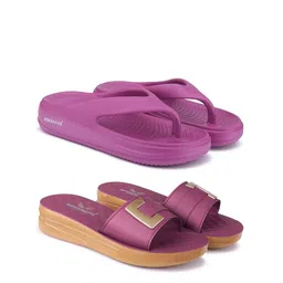 BERSACHE Set Of 2 Extra Soft Classic Open Toe Flats & Thong Flip Flops-image-88