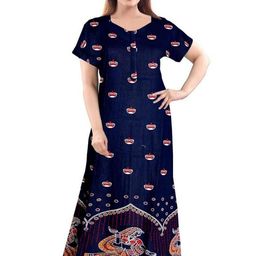 AAKARSHANA CREATION Women Printed Cotton Nightdress-image-58