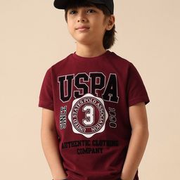 u.s. polo assn. kids Uspa Kids Boys Graphic Printed Pure Cotton T-shirt-picture-33
