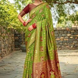 KALINI Woven Design Zari Paithani Saree-image-38