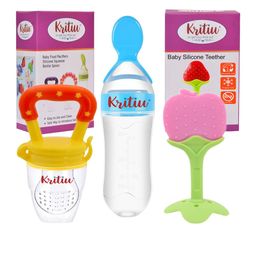 Kritiu 3-Pcs Pink & Green Textured Teether ComboSet-33