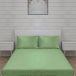 Trance Home Linen Green Cotton 300 TC King Bedsheet Set- 1.98 m x 1.82 m-image-27