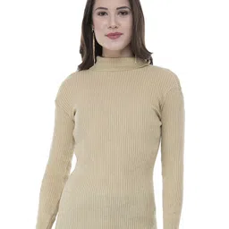 IndiWeaves Women Ribbed Woollen Pullover Sweater-image-74