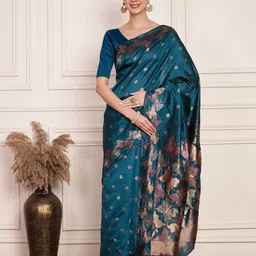 Moda Rapido Ethnic Motifs Woven Design Zari Banarasi Saree-picture-9