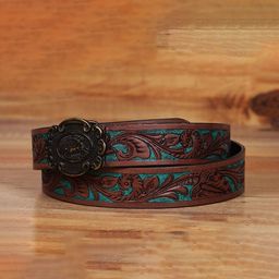 Celtic Unisex Printed Leather Belt-image-66