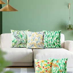 ArtzFolio Multicoloured Set of 5 Velvet Square Cushion Covers-image-64