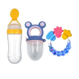 Joy Buzz Set Of 3 Baby Food Feeder Nibbler & Rattle Teether-96
