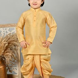 BT DEZINES Boys Floral Regular Thread Work Kurta with Dhoti Pants-picture-52