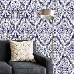 ArtzFolio Printed UV-Resistant Anti-Bacterial Abstract Ikat Ogee And Damascus Peel & Stick Wallpaper-image-37
