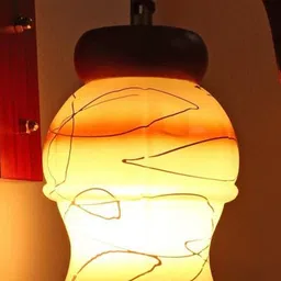 Somil Premium Designer Glass Wall / Night Lamp Elegant & Stylish Dcor Accent for Modern Interiors, color- Brown, White, Size:- 16.5 X 29 X 27.5 CM-image-86