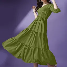 Raiyani Enterprise V-Neck Fit & Flare Maxi Dress-picture-48