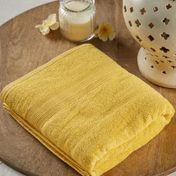 Fabindia Yellow 1 Cotton 500 GSM Bath Towel-36