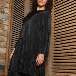 QISSA Boat Neck Striped A-Line Kurta with Trousers-picture-14