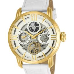 Invicta Men Skeleton Dial & Leather Straps Analogue Automatic Watch 22652-5