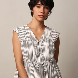 ONLY Striped Cotton Blouson Top-image-33