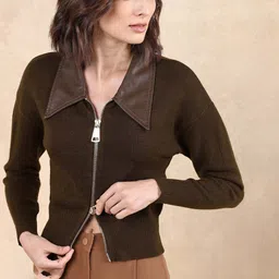 RAREISM Women Cotton Tailored Jacket with Embroidered-image-16
