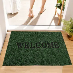 Kuber Industries Green 4 Pieces Textured Grass Doormats image 4