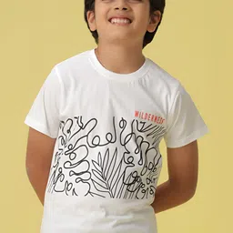 V-Mart Boys Abstract Printed Round Neck Cotton T-shirt-image-38