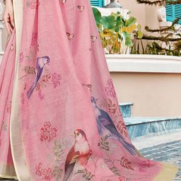 Anouk Rustic Ethnic Motifs Printed Sungudi Saree image 2