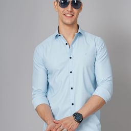 THE BEETEL HOUSE Men Standard Slim Fit Spread Collar Solid Cotton Casual Shirt-image-54