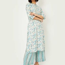 max Floral Printed Mandarin Collar Straight Kurta With Palazzos-picture-36
