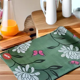 Aura Green & White Printed Water Resistant Anti-Slip Shelf Liner Organiser-image-94