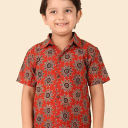 Fabindia Boys Opaque Printed Casual Shirt-image-60