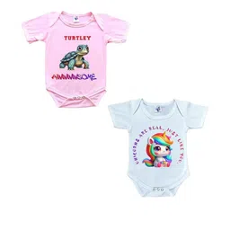 Cute Pals Kids-Unisex Multicoloured Cotton Rompers-image-99