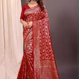 Moda Rapido Woven Design Zari Silk Cotton Kanjeevaram Saree-picture-53