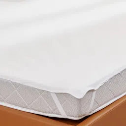 Home Centre White 130 TC Queen Bedsheet with Pillow Covers-image-52