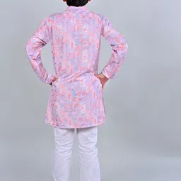 BT DEZINES Boys Printed Regular Sequinned Kurta with Pyjamas image 5